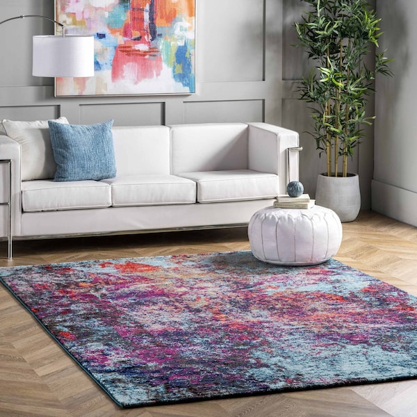 Nuloom Reva Colorful Abstract Area Rug 10ft x 14ft ECCR20A-10014 - main